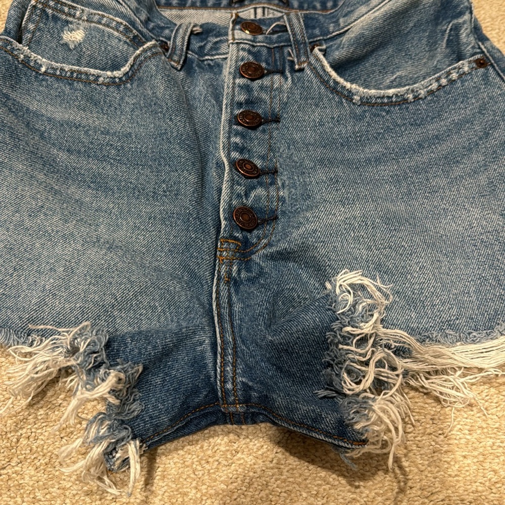 Abercrombie & Fitch Blue Jean Distressed Jeans - Picture 3 of 4